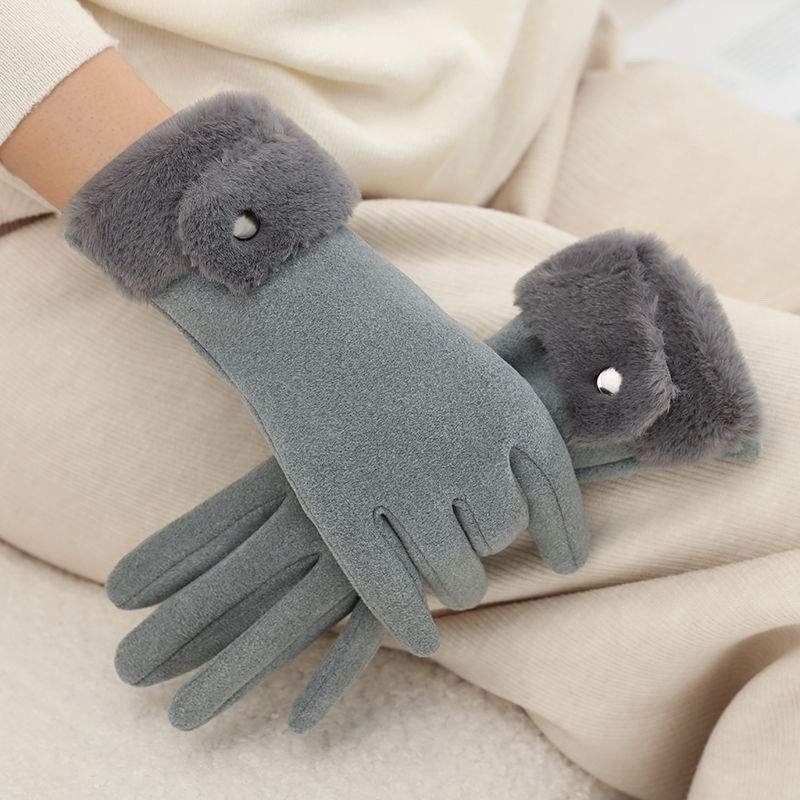 Women's Winter Gloves Are Cute, Touchscreen-compatible, Warm, Fleece-lined, Thickened, Cold-proof, Windproof, And_voghion.com