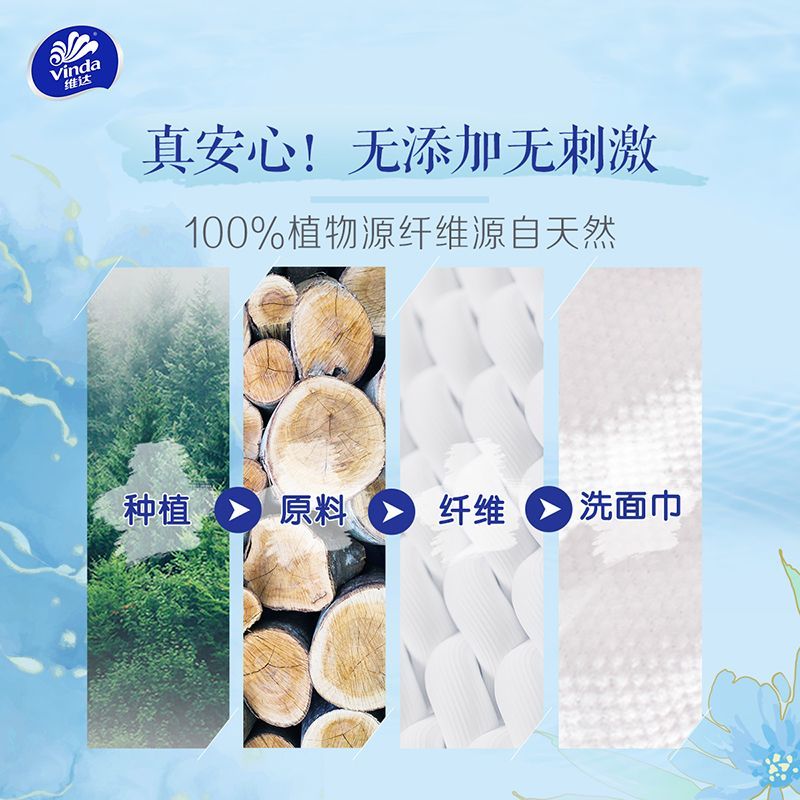 【到手4提】维达悬挂式洗脸巾一次性洗脸巾宿舍必备洁面巾抽取式