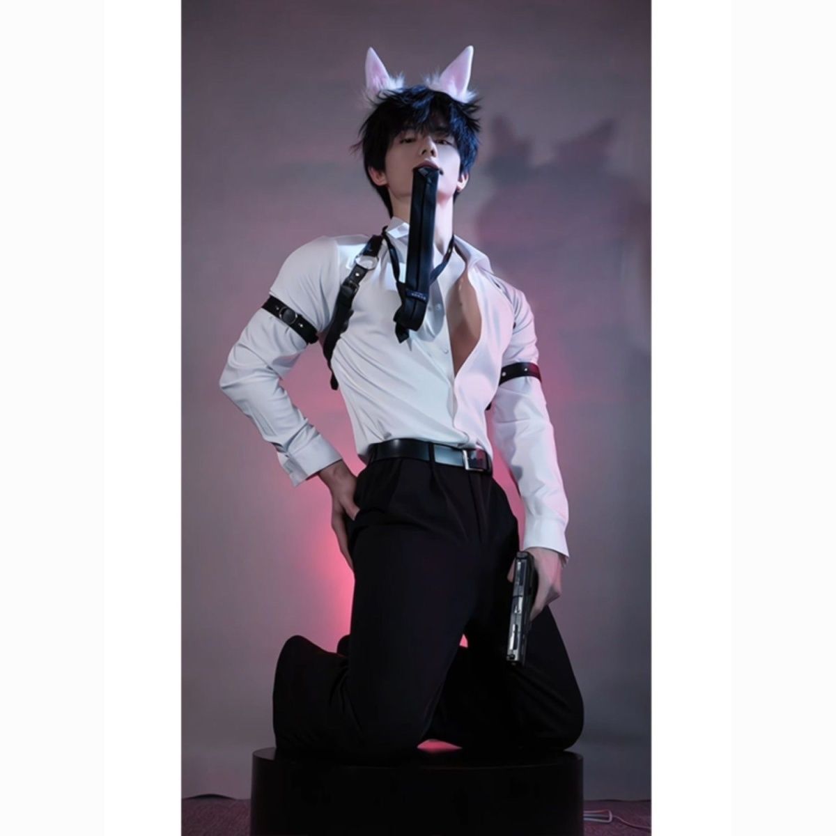 禁欲潮流长袖斯文男装败类衬衣西装英伦那不勒斯雅痞衬衫高级外套