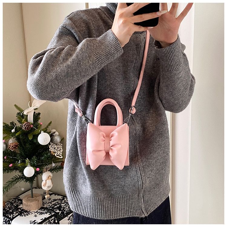 Borsa a tracolla di lusso per bambina con fiocco borsa elegante_voghion.com