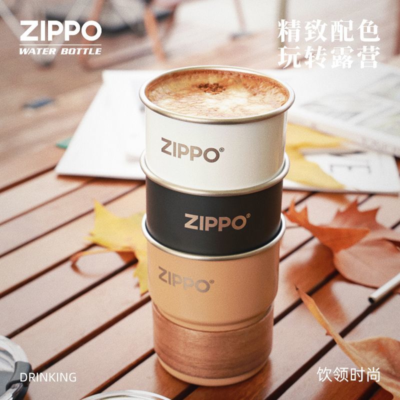 Zippo马克杯简约复古随手杯304不锈钢咖啡杯300ml小容量美式水杯 图片 5