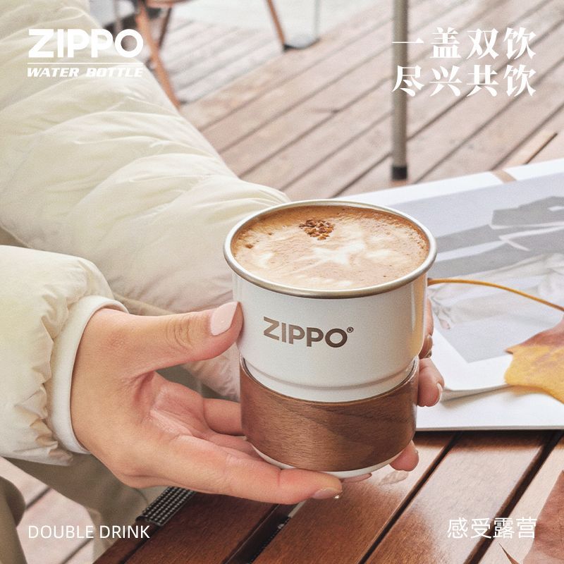 Zippo马克杯简约复古随手杯304不锈钢咖啡杯300ml小容量美式水杯 图片 2