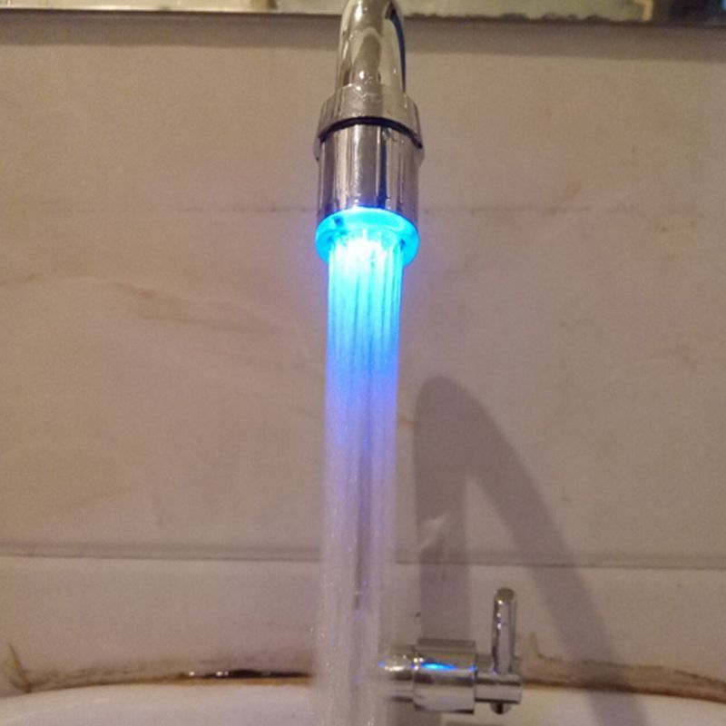 LED智能用电发光温控龙头变色冷热水水嘴起泡卫生间led温控水龙头