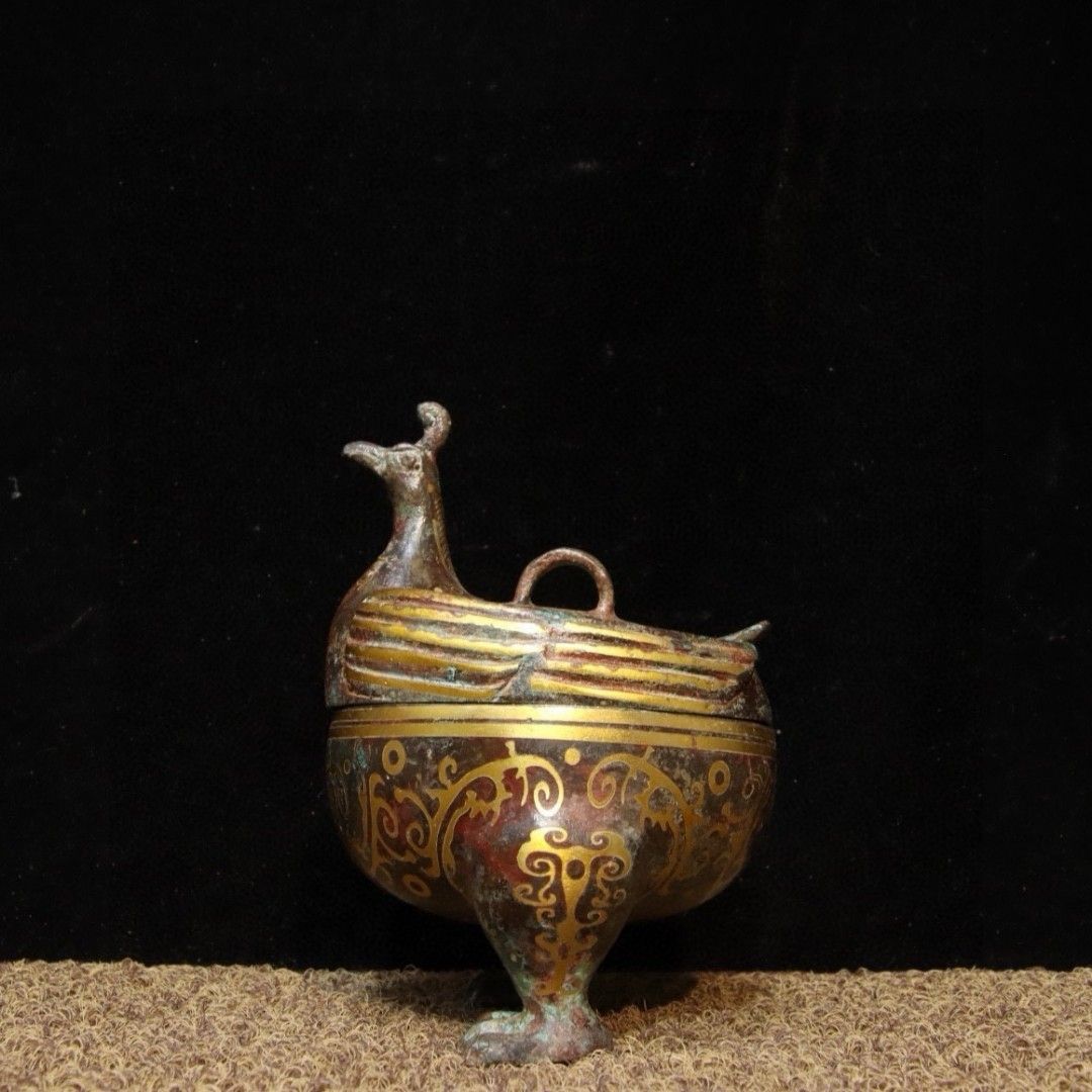 铭文凤鸟黍青铜器仿古工艺品工艺品手工制作| eBay