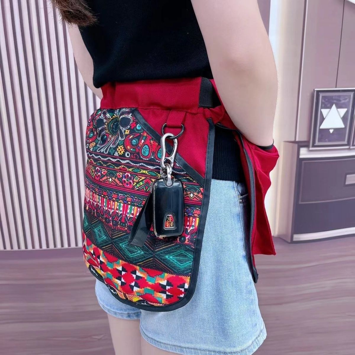 New Work Fashionable Multifunctional Belt Phone Lightweight Versatile Ethnic Style Waist Bag_voghion.com