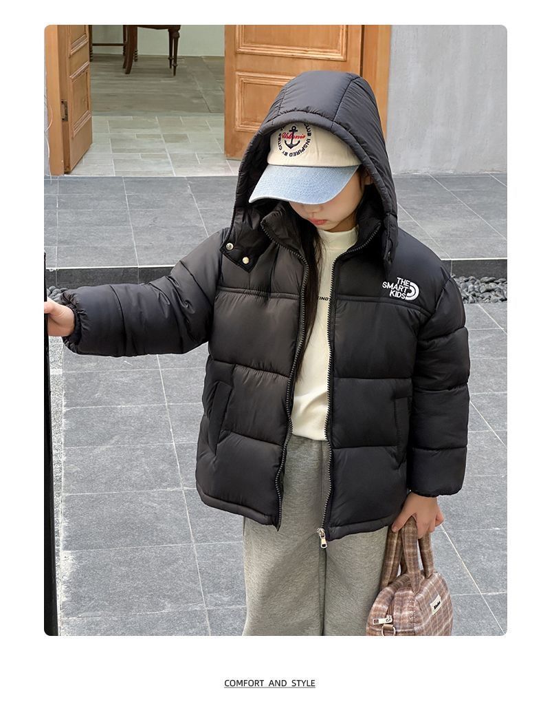 Winter Children's Short Style Outerwear Stylish Color Block Thickened Warm Lightweight Down Jacket For Kids_voghion.com
