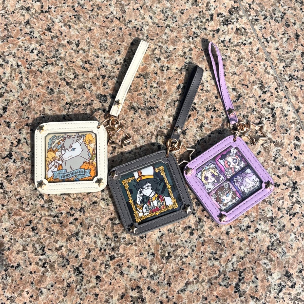 正方形吧唧保护套徽章高颜值皮质展示包加厚外出谷美挂件60 80mm 图片 8
