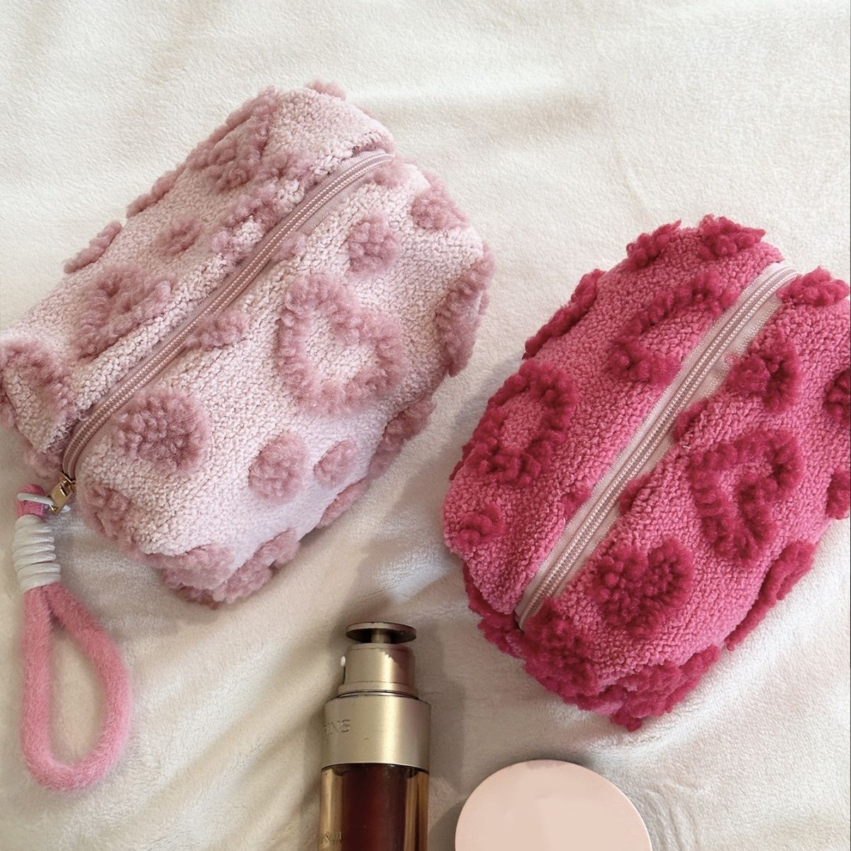 Piccola borsa portaoggetti in stile Polaroid, graziosa ed elegante, trousse portatile in peluche per il trucco, ideale per i viaggi._voghion.com