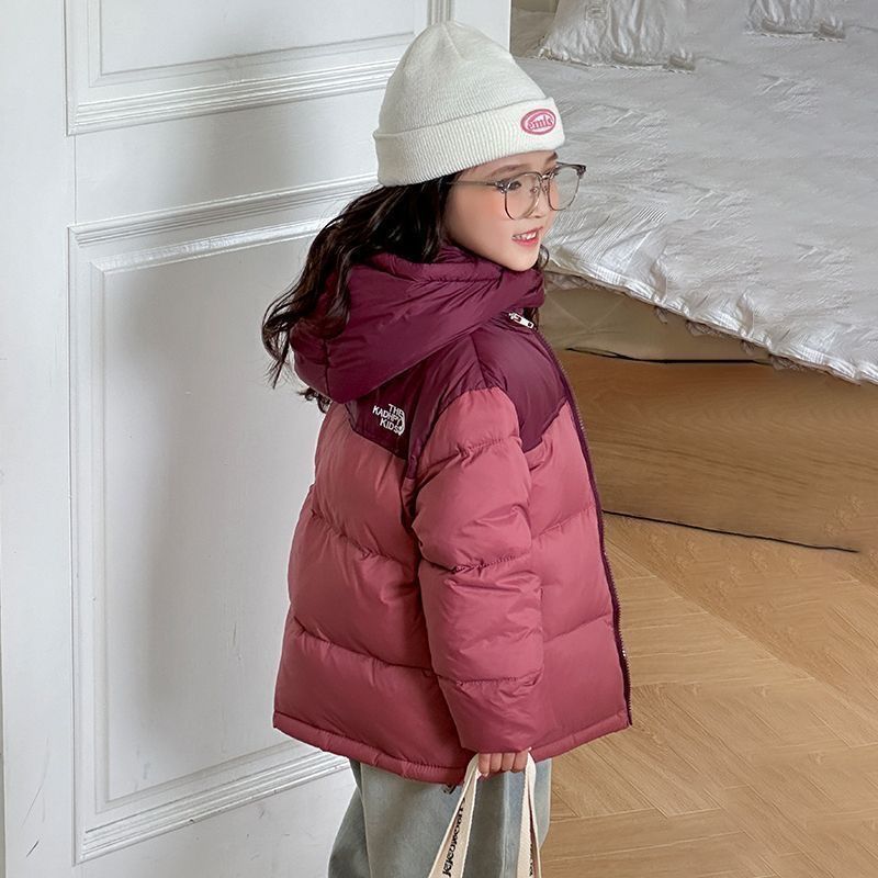 Winter Neue Ente Kinder Daunenjacke Mit Kapuze Mantel Ancora Rot Kurz Stil Für Ältere Kinder Verdickt Warm_voghion.com