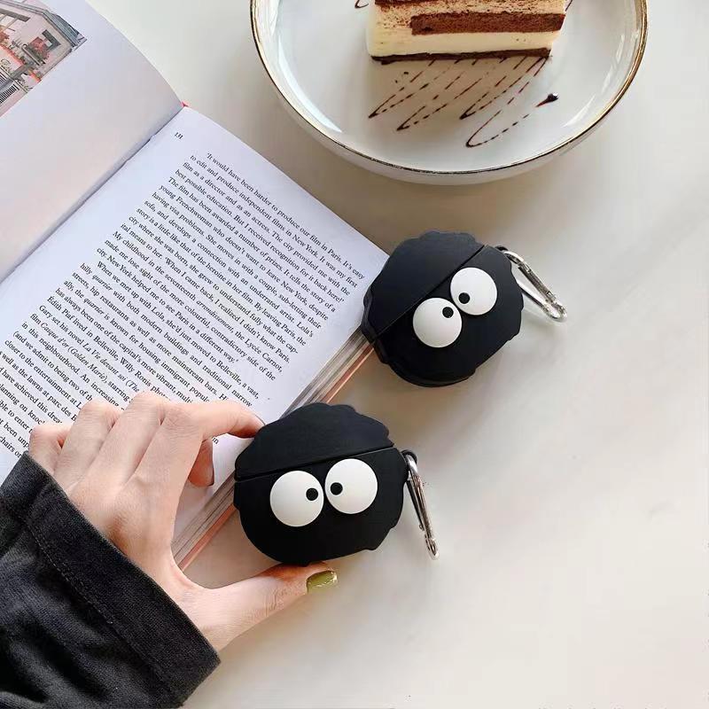 Cartoon Coal Ball 1/2 Generation Bluetooth Earphone Protective Case Pro3 Silicone Soft Shell_voghion.com