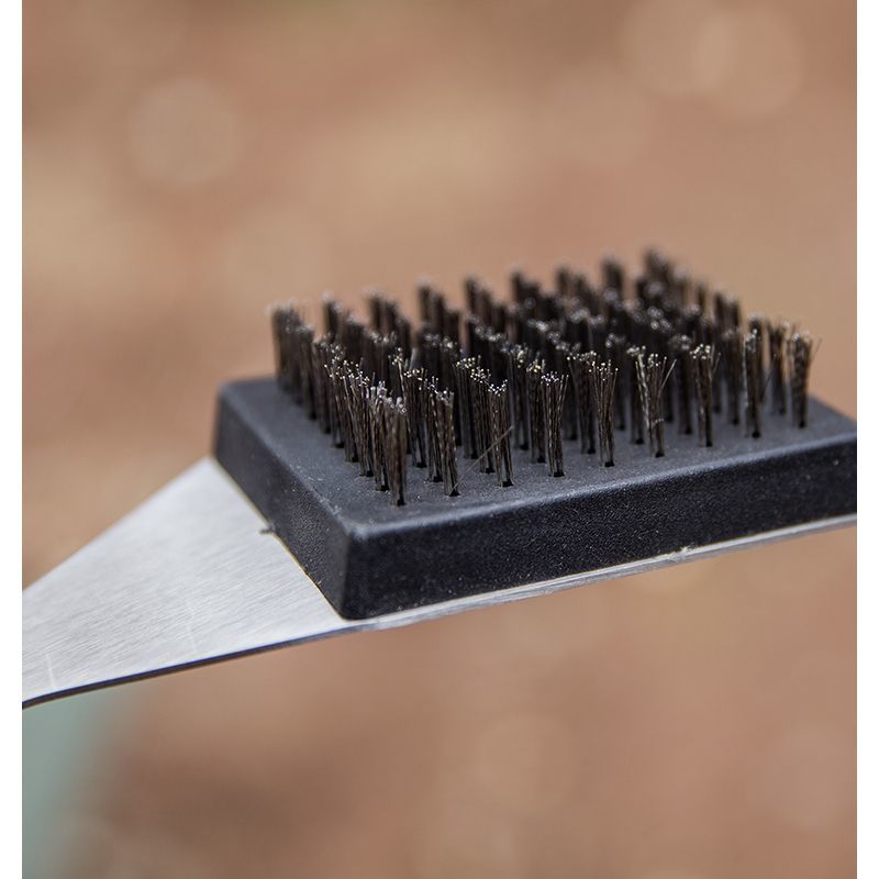 Cepillo de alambre de acero inoxidable para barbacoa, para uso doméstico y exterior, ideal para limpiar parrillas y estufas._voghion.com