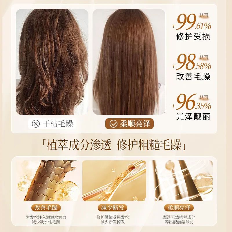 2斤装】角蛋白发膜修复干枯补水滋润护发素改善毛躁柔顺留香牙粉