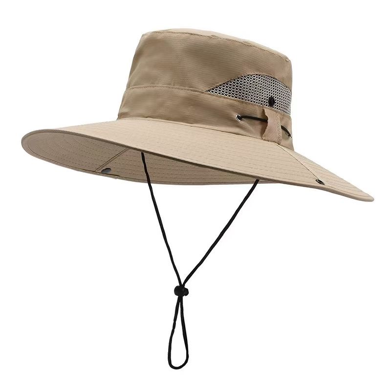 Nuovo cappello estivo a tesa larga da pescatore per attività all'aperto, escursionismo, viaggi, sole, protezione UV._voghion.com