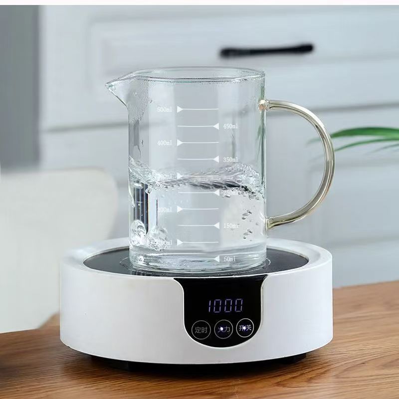 Glass Scale, Microwave Safe, Household Kitchen Baking Measuring Cup With Lid Handle, Thickened And Heat Resistant_voghion.com
