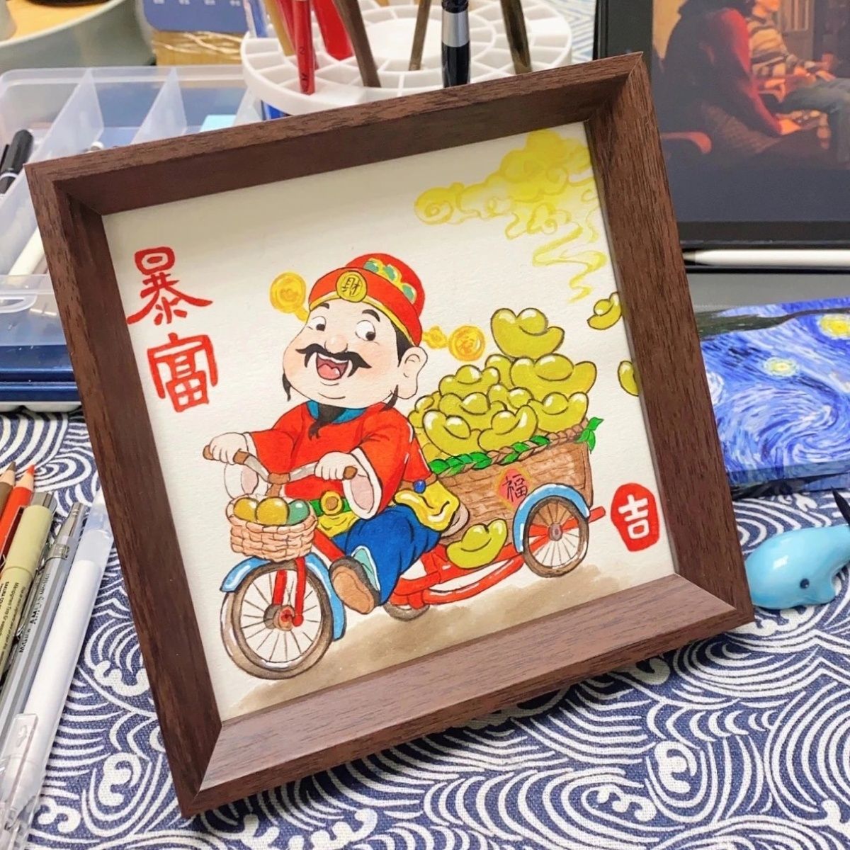 迷你正方形相框摆台桌面摆件正方形15 20 25 30装饰卧室创意画框