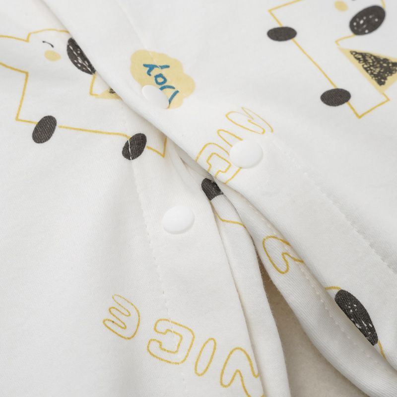 制美针织春秋新款四季A类双面 婴儿连体衣纯棉长袖卡通宝宝爬爬服