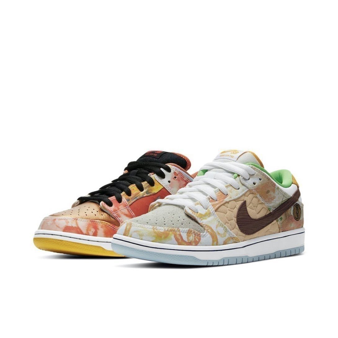 thumbnail image 1 of Los zapatos casuales Dunk multicolor son modernos y cómodos. Son adecuados para estudiantes y parejas. La primera capa de piel de vaca tiene un diseño con textura de lichi y un colchón de aire incorpo, 1 of 4