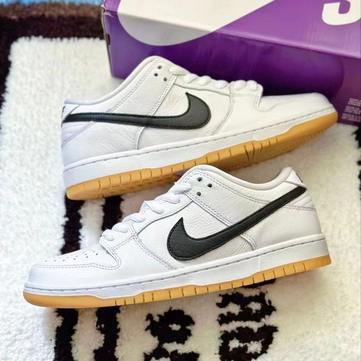 thumbnail image 2 of Zapatillas clásicas Dunk cómodas y modernas con primera capa de piel de vaca y colchón de aire, adecuadas para parejas y estudiantes, 2 of 4
