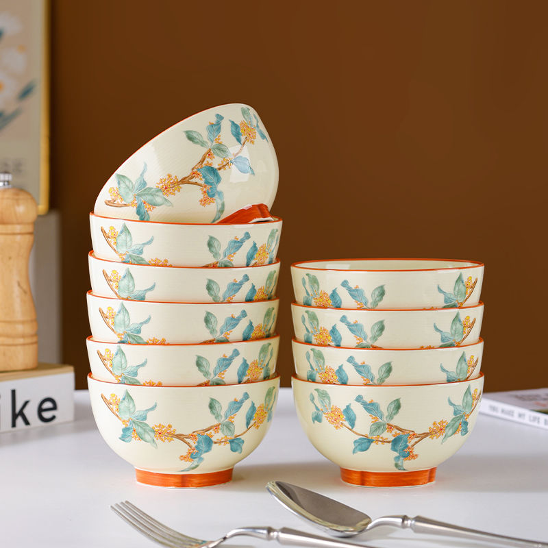 New High-End Household Dining Daily Set Tableware Irregular Shape Porcelain Double Ear Bowl Square Plate_voghion.com