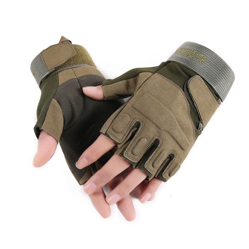 【Zacht en duurzaam】 Navy SEAL Tactical Handschoenen Black Hawk Half Finger Ademend Buitensporten Antislip Slijtvast_voghion.com