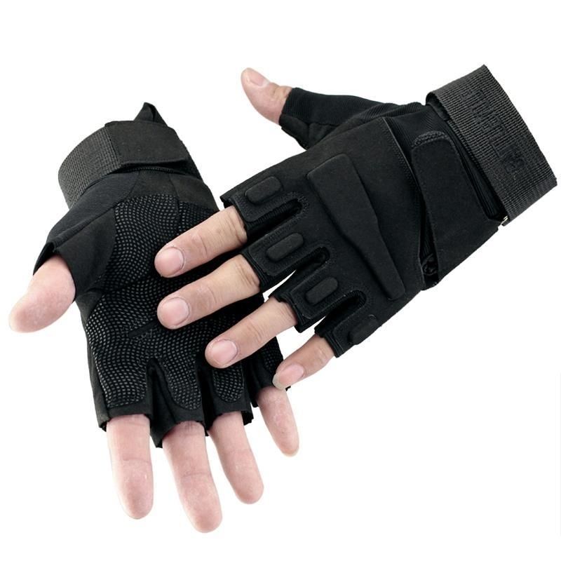 【Zacht en duurzaam】 Navy SEAL Tactical Handschoenen Black Hawk Half Finger Ademend Buitensporten Antislip Slijtvast_voghion.com