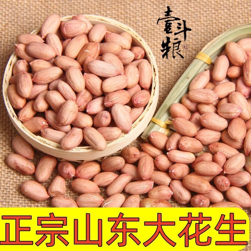2斤25年山东特大颗粒花生米新货农家精选无壳花生米自产长粒