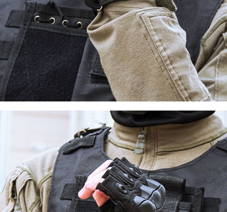 【Zacht en duurzaam】 Navy SEAL Tactical Handschoenen Black Hawk Half Finger Ademend Buitensporten Antislip Slijtvast_voghion.com