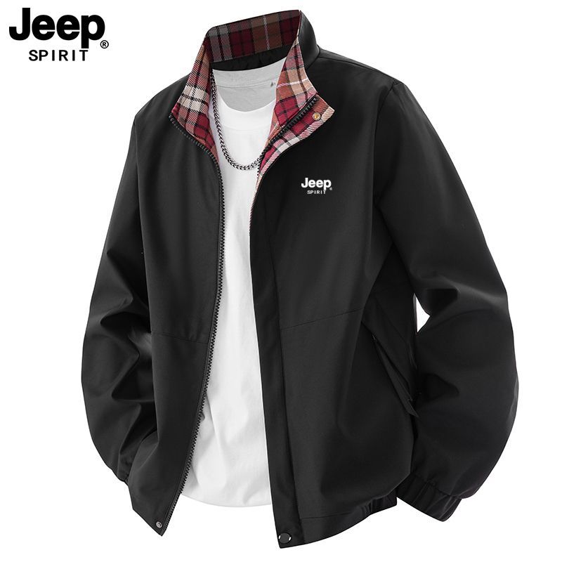JEEPSPIRIT2026春秋外套新款爆款夹克男士潮百搭工装上衣高端春装