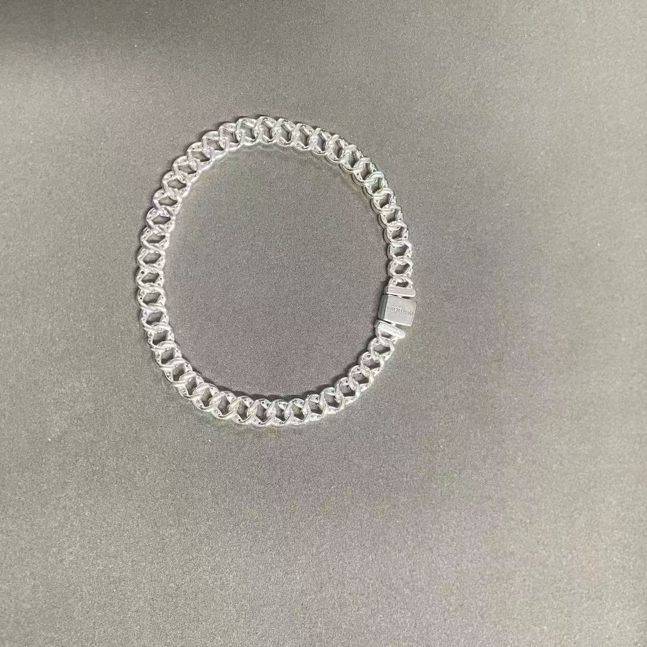 Couple Bracelets With Starry Design Sterling Silver Chain Link_voghion.com