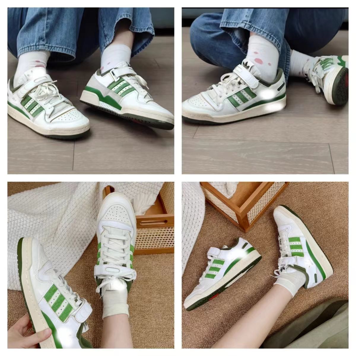 thumbnail image 1 of Zapatillas deportivas de mezclilla azul Forum84 de trébol puro original para hombre y mujer, zapatillas deportivas para parejas, zapatillas casuales que combinan con todo, 1 of 4