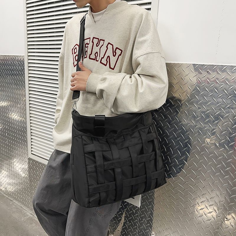 Men's Crossbody Single Shoulder Handbag Travel Sports Gym Ins Style Casual Luggage Bag Large Capacity New Trendy_voghion.com