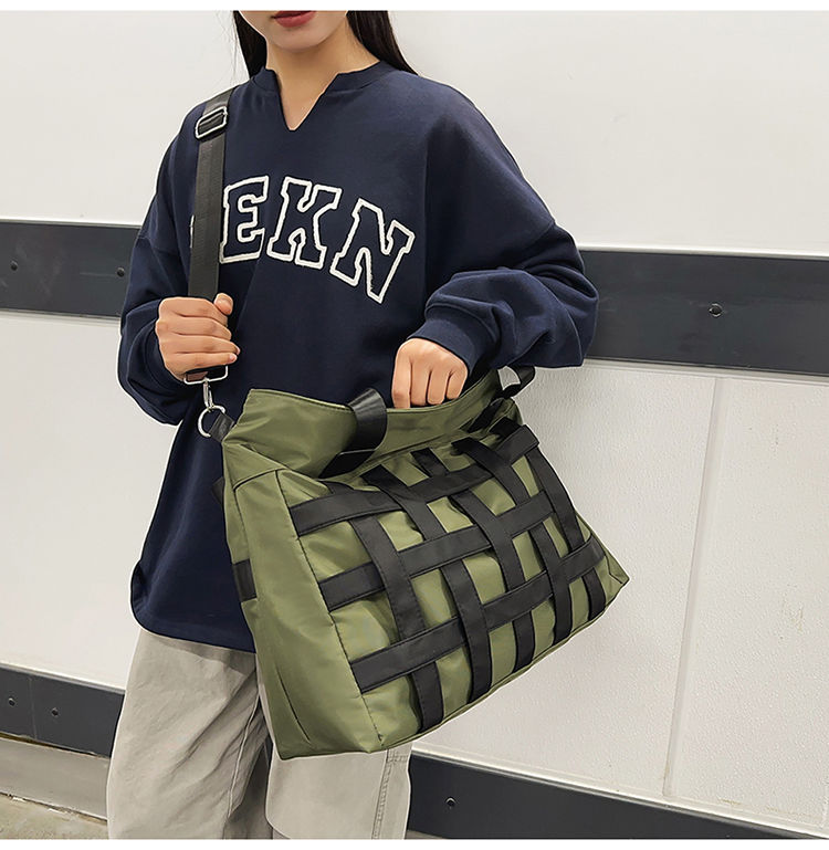 Men's Crossbody Single Shoulder Handbag Travel Sports Gym Ins Style Casual Luggage Bag Large Capacity New Trendy_voghion.com