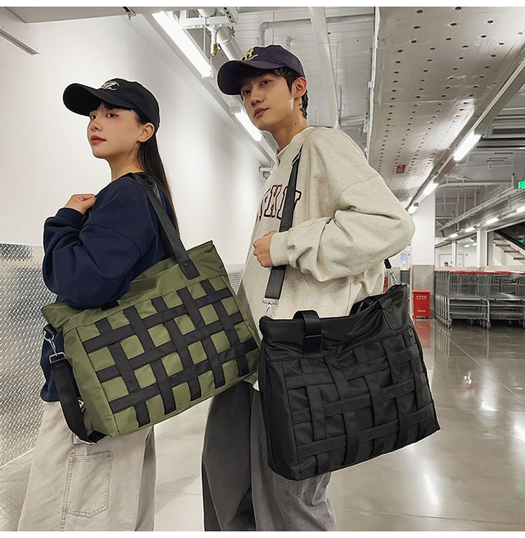 Men's Crossbody Single Shoulder Handbag Travel Sports Gym Ins Style Casual Luggage Bag Large Capacity New Trendy_voghion.com