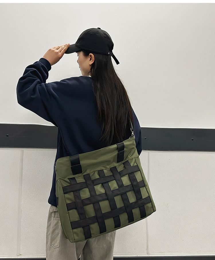 Men's Crossbody Single Shoulder Handbag Travel Sports Gym Ins Style Casual Luggage Bag Large Capacity New Trendy_voghion.com