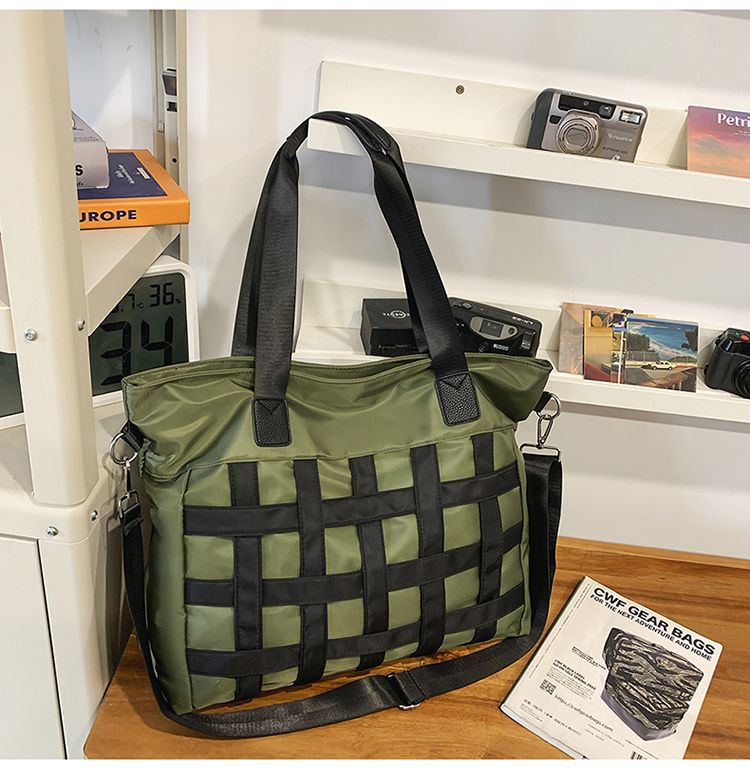 Men's Crossbody Single Shoulder Handbag Travel Sports Gym Ins Style Casual Luggage Bag Large Capacity New Trendy_voghion.com