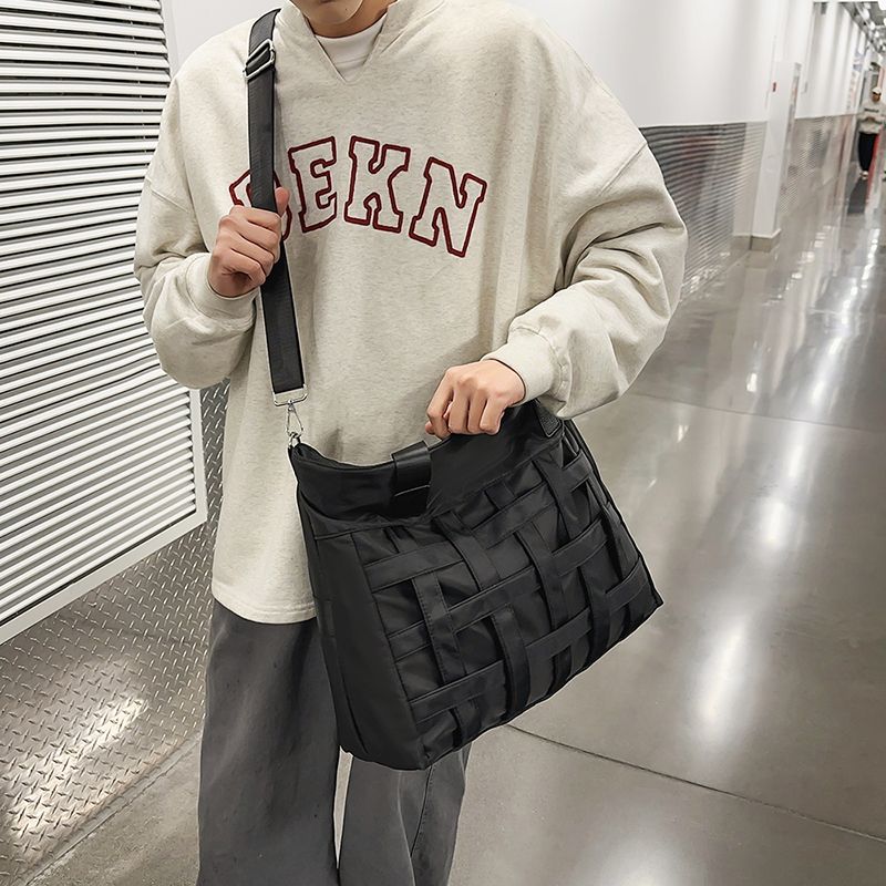 Men's Crossbody Single Shoulder Handbag Travel Sports Gym Ins Style Casual Luggage Bag Large Capacity New Trendy_voghion.com