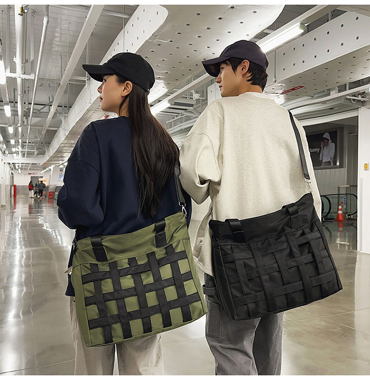 Men's Crossbody Single Shoulder Handbag Travel Sports Gym Ins Style Casual Luggage Bag Large Capacity New Trendy_voghion.com