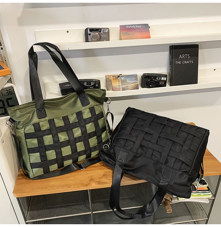 Men's Crossbody Single Shoulder Handbag Travel Sports Gym Ins Style Casual Luggage Bag Large Capacity New Trendy_voghion.com
