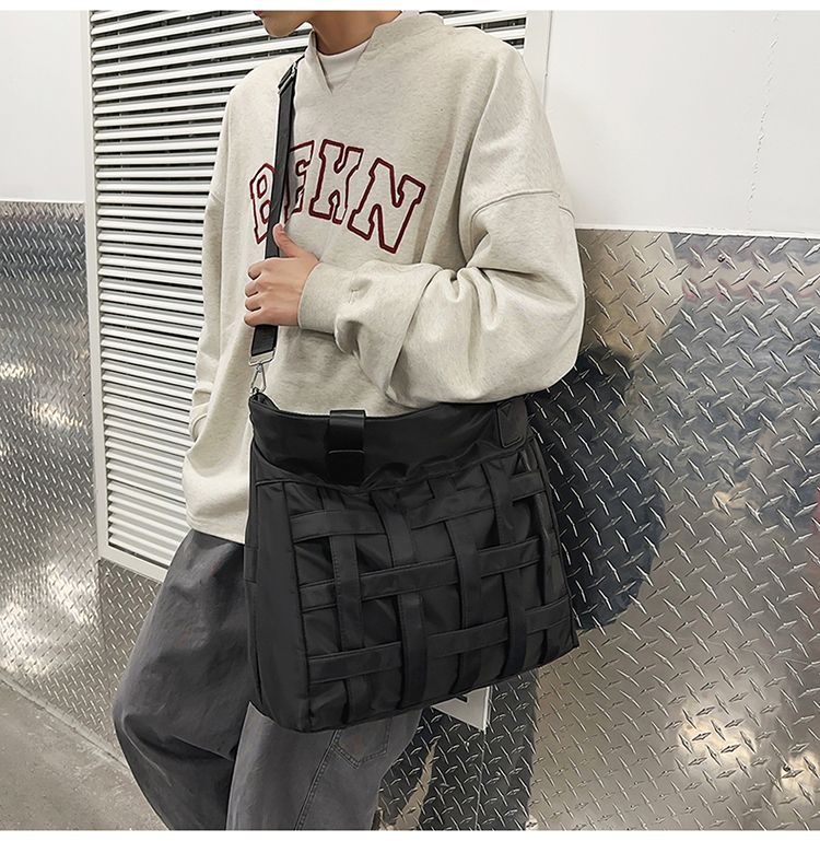 Men's Crossbody Single Shoulder Handbag Travel Sports Gym Ins Style Casual Luggage Bag Large Capacity New Trendy_voghion.com