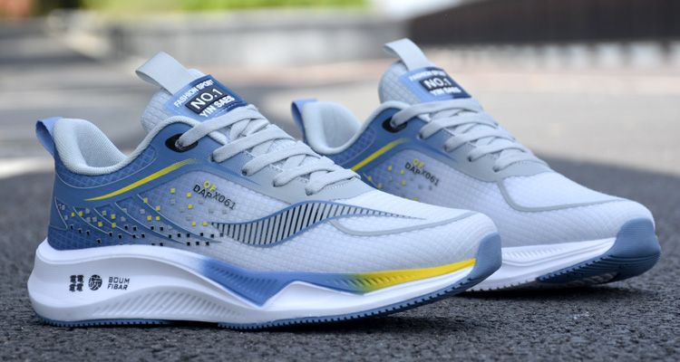 Heren zachte zolen ademend ultralicht mesh sportschoenen nieuwe schokabsorberende en antislip schoenen, student trend hardloopschoenen_voghion.com