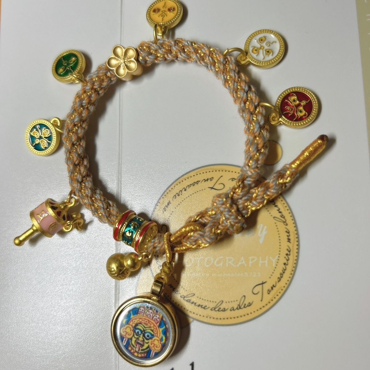 Tibetan Hand Rope Zakiram Thangka Five-way God Wealth Bracelet