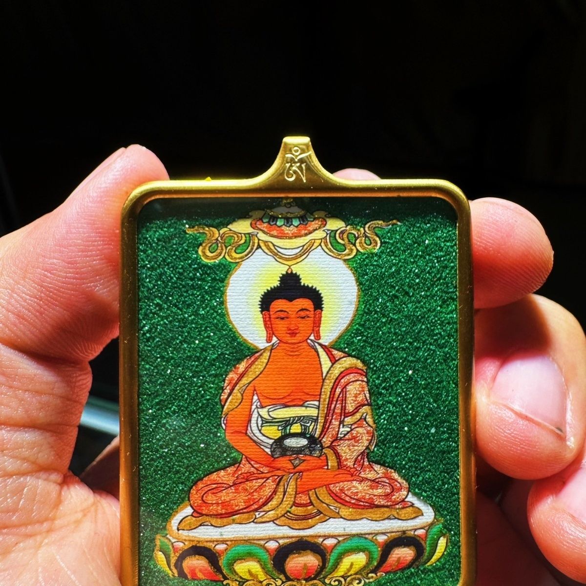 Traditional Hand-Painted Amitabha Buddha Thangka