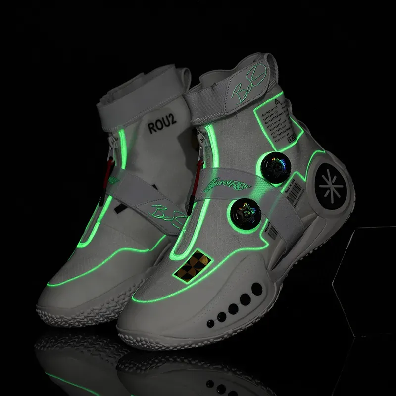 Wade's Way 9 Grigio Bambini Basket Luce Notturna Cool Technology Sense Uomo E Donna Sport Pratico Scarpe da Pallacanestro_voghion.com