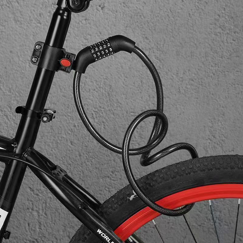 Antivol de chaîne portable pour vélo électrique VTT, batterie, code, câble en acier_voghion.com