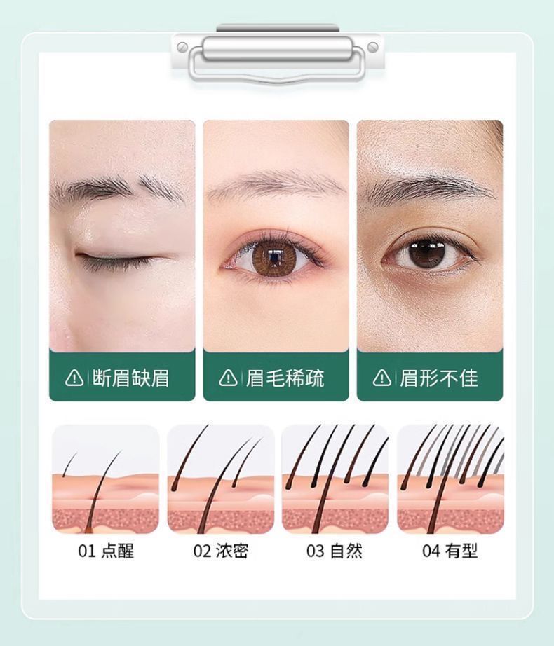 【1夜浓密纤长】眉毛增长液浓眉快速生长液男女通用自然浓密生眉