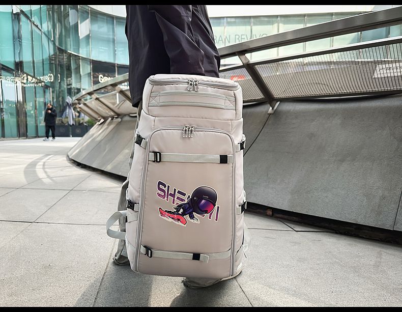 Ski Backpack Double Shoulder Snowboard Dry Wet Separation Mountaineering Sports Fitness Large Capacity Snowshoe Trendy_voghion.com