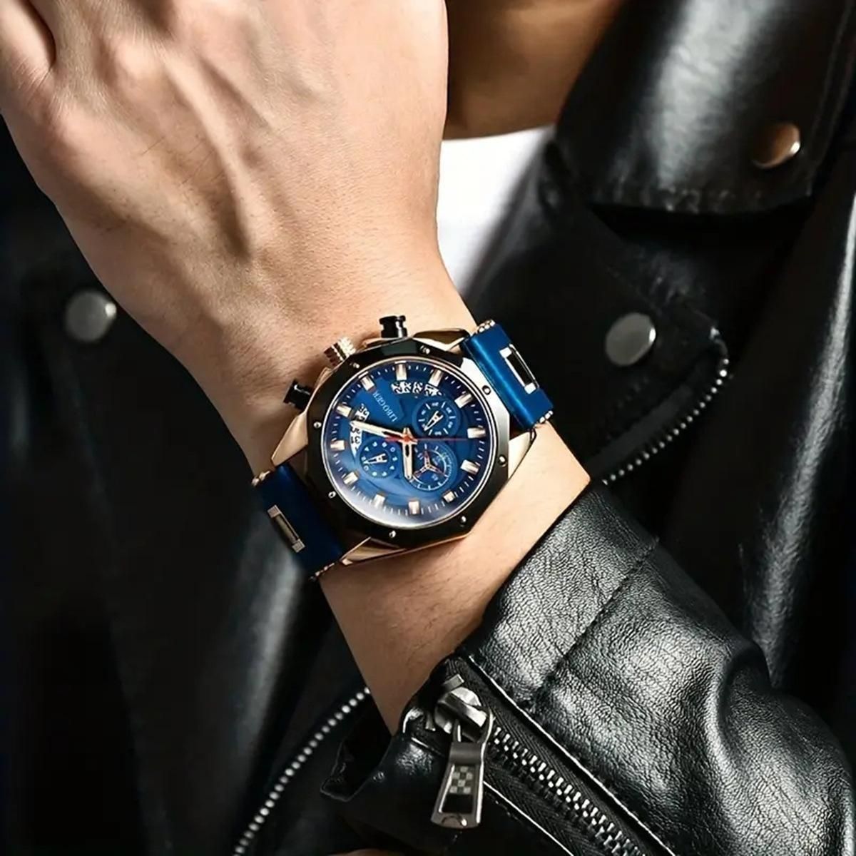 Men's Quartz Watch European Style Automatic With Calendar_voghion.com