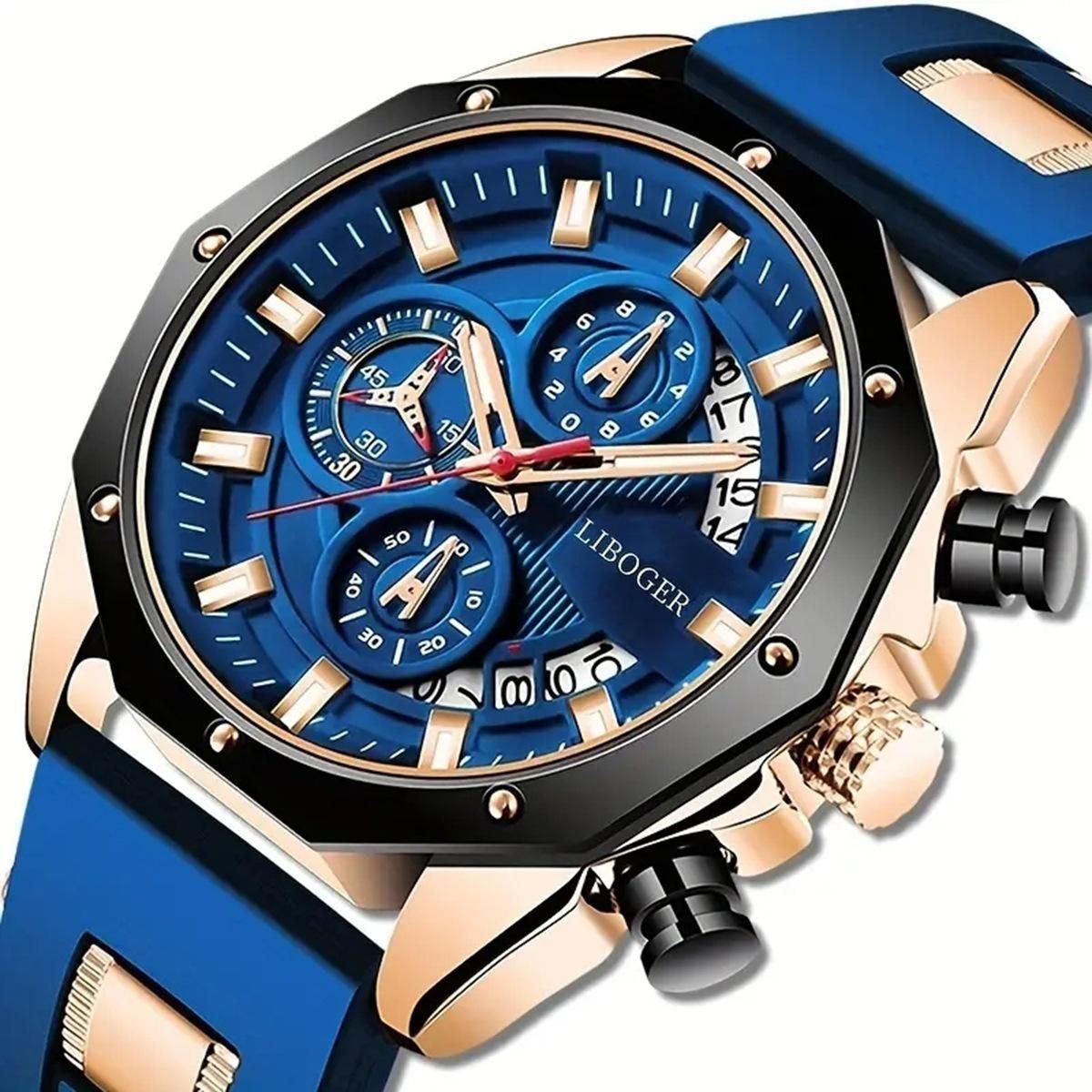 Men's Quartz Watch European Style Automatic With Calendar_voghion.com