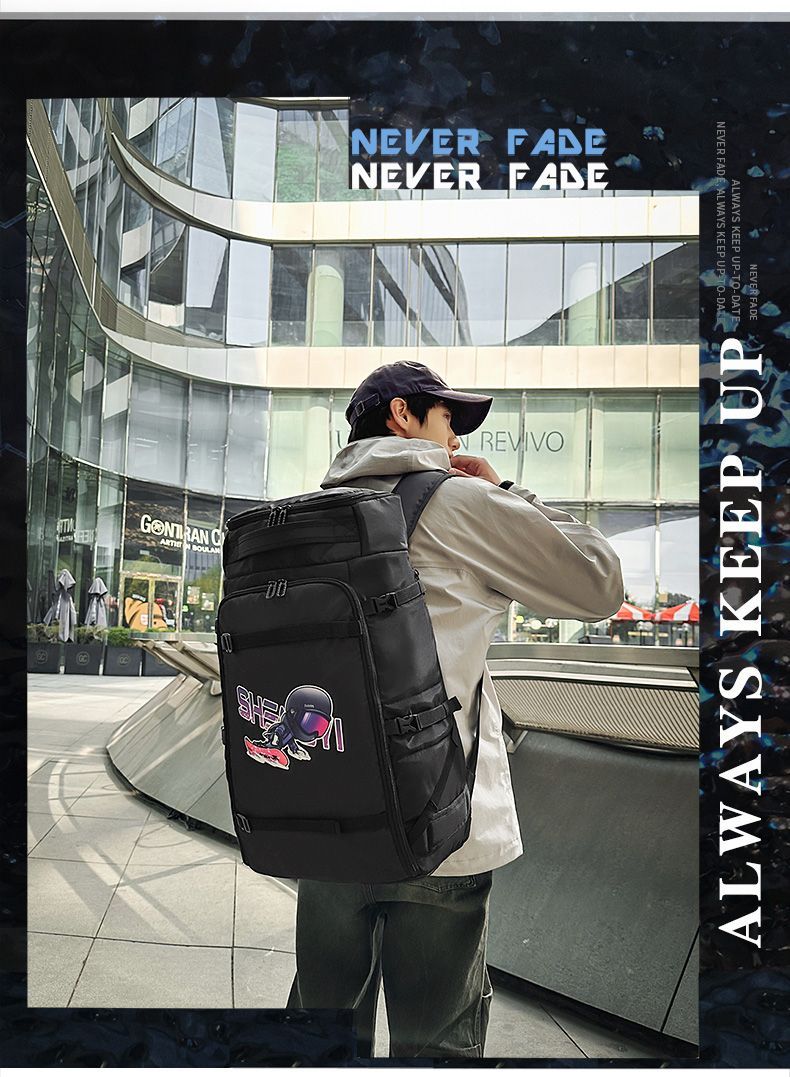 Ski Backpack Double Shoulder Snowboard Dry Wet Separation Mountaineering Sports Fitness Large Capacity Snowshoe Trendy_voghion.com