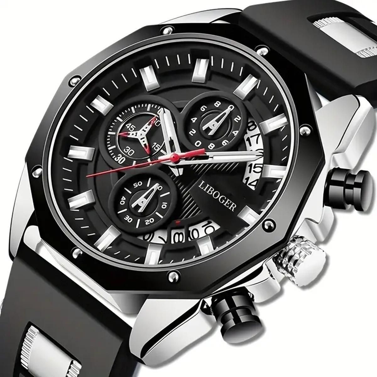 Men's Quartz Watch European Style Automatic With Calendar_voghion.com